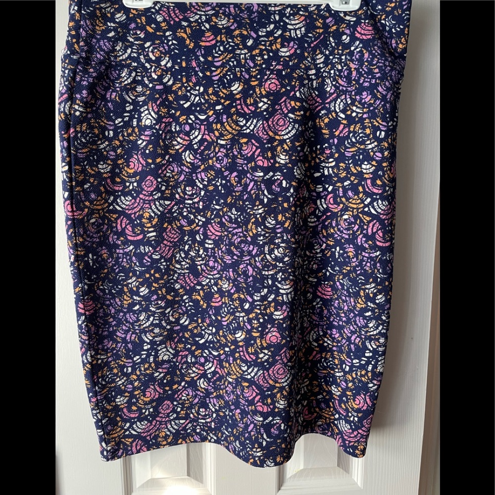 2XL LLR Cassie. Navy and Spring Pencil Skirt.